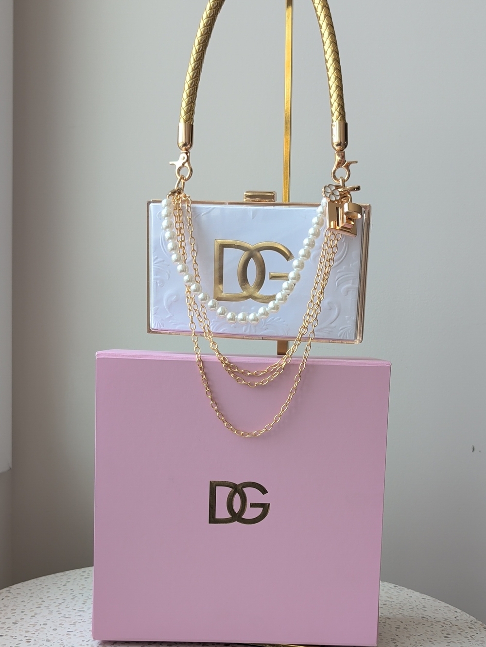 Upcycled DG White Box Clutch & Luxury Gift Set